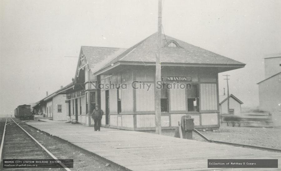 Postcard: Railroad Station, Swanton, Vermont